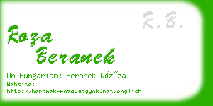 roza beranek business card